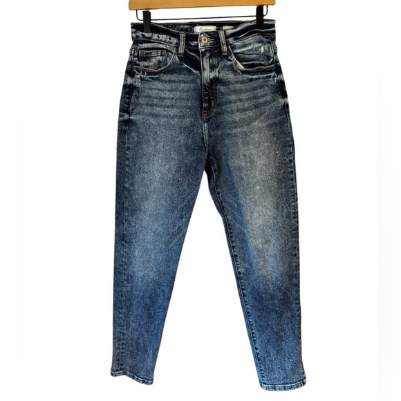 Kancan Signature Y2K High Rise Acid Wash Baggy Fit Tapered Leg Jeans Size 27 - Picture 2 of 7